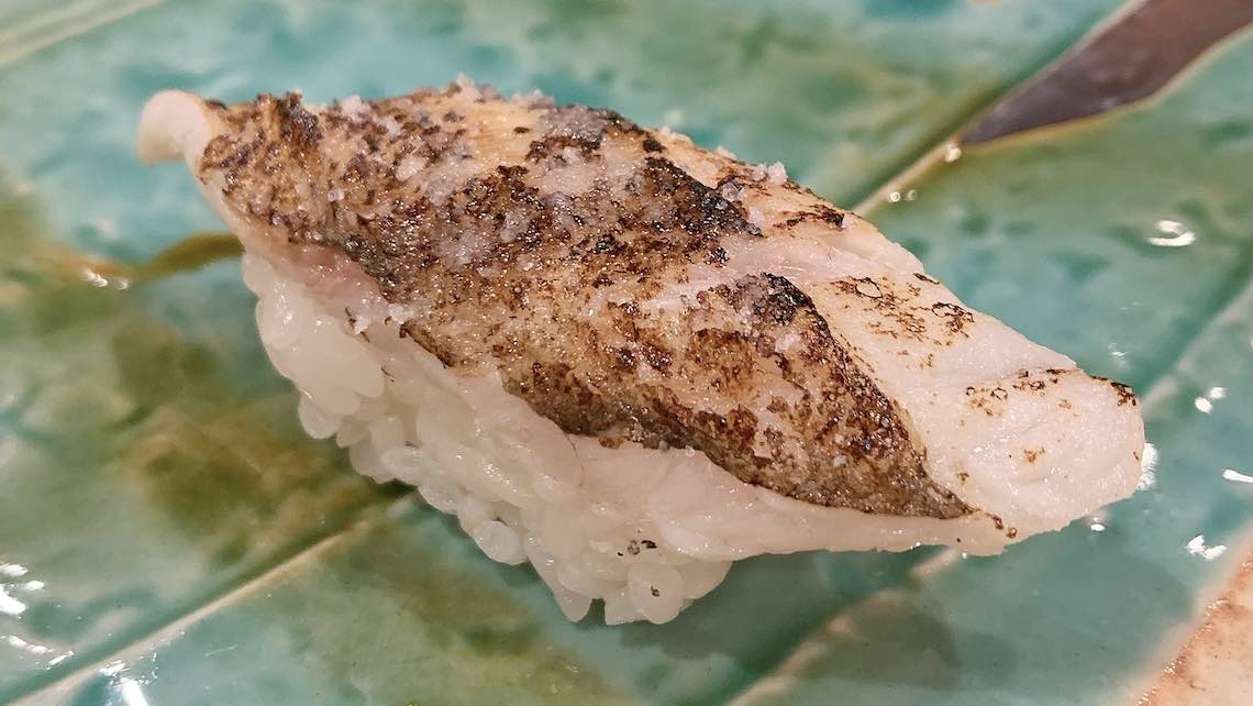 Seared Barracuda Sushi [Kamasu no Aburi]